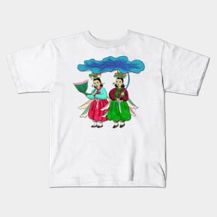 Minhwa: Taoist Fairy Sisters D-4 Type Kids T-Shirt